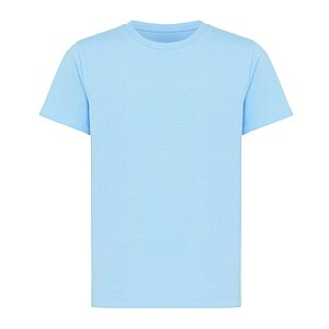 Iqoniq Koli kids lightweight recycled cotton t-shirt, sky blue