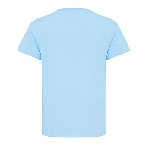 Iqoniq Koli kids lightweight recycled cotton t-shirt, sky blue