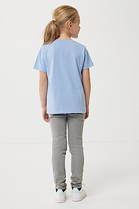 Iqoniq Koli kids lightweight recycled cotton t-shirt, sky blue