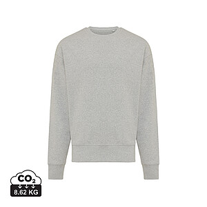 Iqoniq Kruger relaxed recycled cotton crew neck, heather grey, size XXS