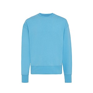 Iqoniq Kruger relaxed recycled cotton crew neck, light blue, M