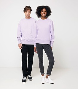 Iqoniq Kruger relaxed recycled cotton crew neck, light purple, XXS