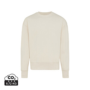 Iqoniq Kruger relaxed recycled cotton crew neck, natural raw, size XS