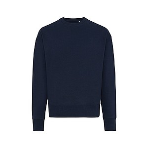 Iqoniq Kruger relaxed recycled cotton crew neck, navy, M