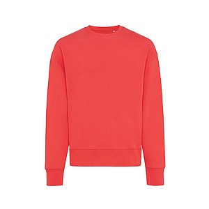 Iqoniq Kruger relaxed recycled cotton crew neck, red, M
