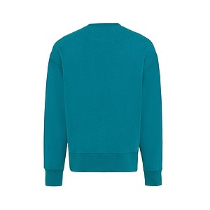Iqoniq Kruger relaxed recycled cotton crew neck, turquoise, L