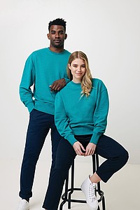 Iqoniq Kruger relaxed recycled cotton crew neck, turquoise, L