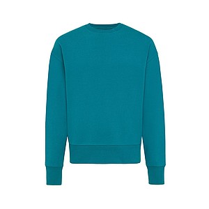 Iqoniq Kruger relaxed recycled cotton crew neck, turquoise, M