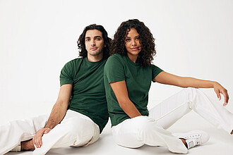 Iqoniq Sierra lightweight recycled cotton t-shirt, forest green, M