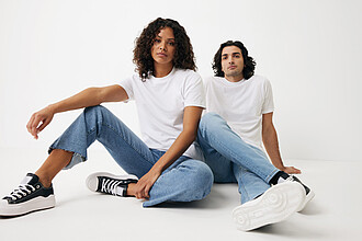 Iqoniq Sierra lightweight recycled cotton t-shirt, white, M
