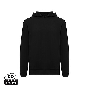 Iqoniq Yengo recycled cotton hoodie with sidepockets, black, size L