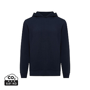 Iqoniq Yengo recycled cotton hoodie with sidepockets, navy, size L