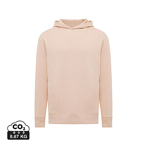 Iqoniq Yengo recycled cotton hoodie with sidepockets, peach nectar, size XXS