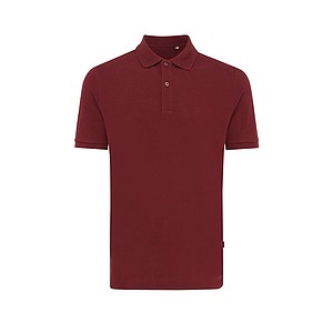 Iqoniq Yosemite recycled cotton pique polo, burgundy, L