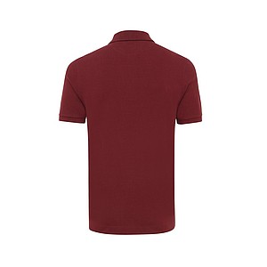 Iqoniq Yosemite recycled cotton pique polo, burgundy, L