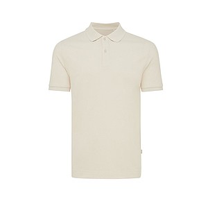 Iqoniq Yosemite recycled cotton pique polo, cream, L