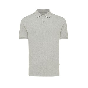 Iqoniq Yosemite recycled cotton pique polo, grey, L