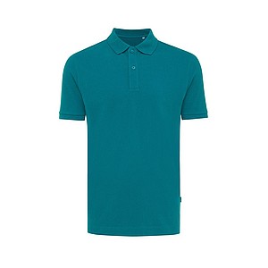 Iqoniq Yosemite recycled cotton pique polo, turquoise, L