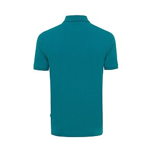 Iqoniq Yosemite recycled cotton pique polo, turquoise, L