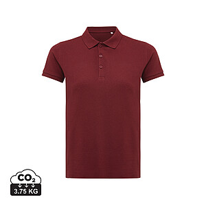 Iqoniq Yosemite women recycled cotton pique polo, burgundy, size L