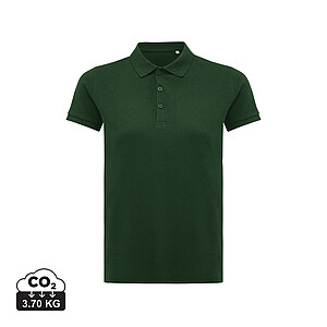 Iqoniq Yosemite women recycled cotton pique polo, forest green, size L