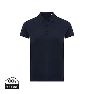 Iqoniq Yosemite women recycled cotton pique polo, navy, size L