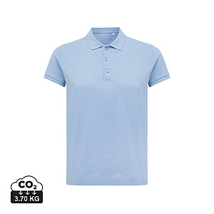 Iqoniq Yosemite women recycled cotton pique polo, sky blue, size XXS