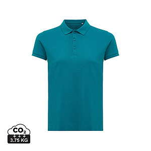 Iqoniq Yosemite women recycled cotton pique polo, verdigris, size XXS