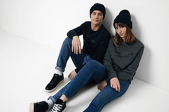 Iqoniq Zion recycled cotton crew neck, black, M