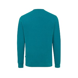 Iqoniq Zion recycled cotton crew neck, turquoise, L