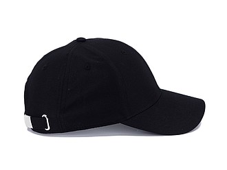 IRSINA Six panel waterproof sports cap with reinforced headboard, black