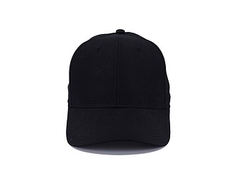 IRSINA Six panel waterproof sports cap with reinforced headboard, black