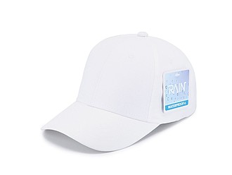IRSINA Six panel waterproof sports cap with reinforced headboard, white