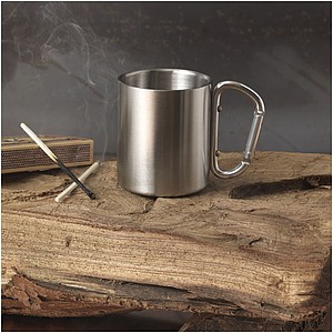 Isolating carabiner mug - silv