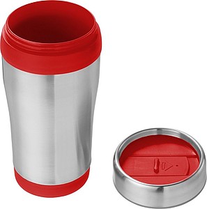 Isolating tumbler silver/red
