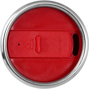 Isolating tumbler silver/red