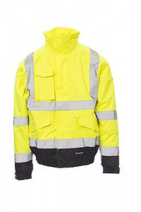 Jacket Payper PADDOCK, fluorescent yellow/navy blue, M