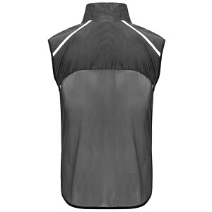 Jannu unisex lightweight running bodywarmer, black, size M
