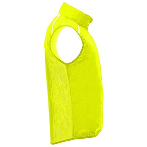 Jannu unisex lightweight running bodywarmer, fluor yellow, size M