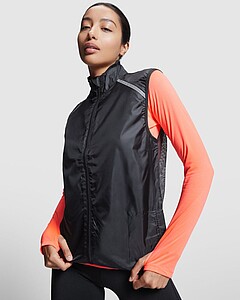Jannu unisex lightweight running bodywarmer, red, size M