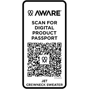 Jet unisex Aware™ recycled crewneck sweater, navy