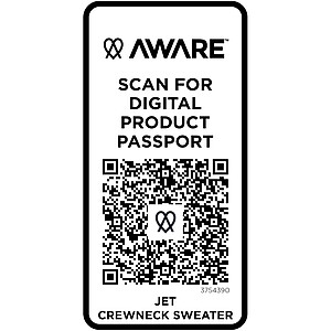 Jet unisex Aware™ recycled crewneck sweater, solid black