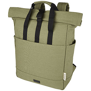Joey 15” GRS recycled canvas rolltop laptop backpack 15L