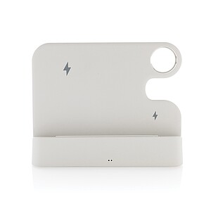 Joltz RCS recycled plastic dual 15W charger with iWatch slot, white