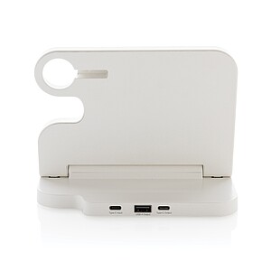 Joltz RCS recycled plastic dual 15W charger with iWatch slot, white