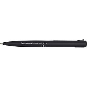 Juana recycled aluminium ballpoint pen (blue ink), solid black