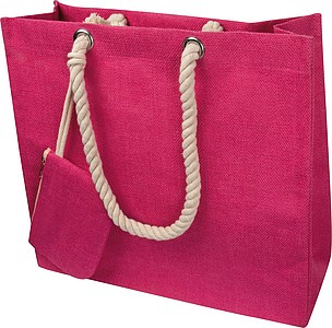 Jute bag with drawstring