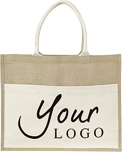 Jute bag with plastic backing
