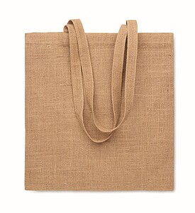 Jute long handled shopping bag