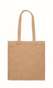 Jute long handled shopping bag